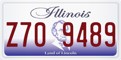 IL license plate Z709489