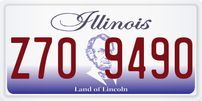 IL license plate Z709490