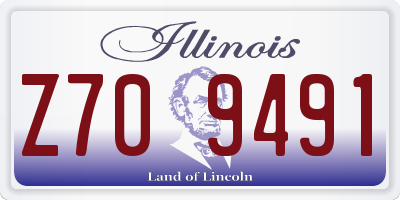 IL license plate Z709491