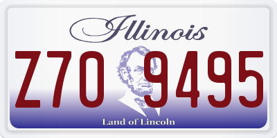 IL license plate Z709495