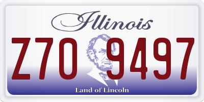 IL license plate Z709497