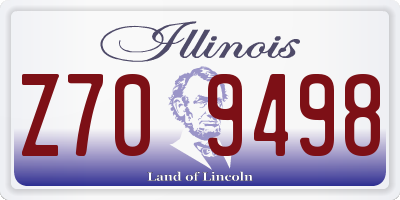 IL license plate Z709498