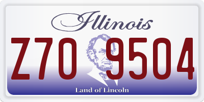 IL license plate Z709504