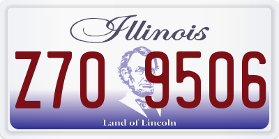 IL license plate Z709506
