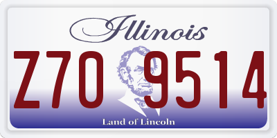 IL license plate Z709514