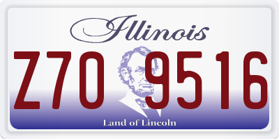IL license plate Z709516