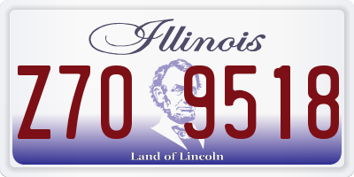 IL license plate Z709518