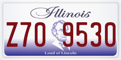 IL license plate Z709530