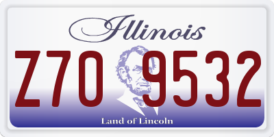 IL license plate Z709532