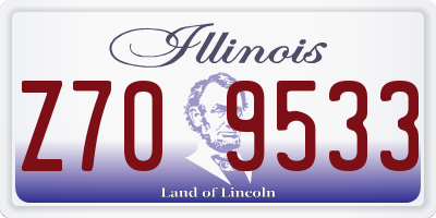 IL license plate Z709533