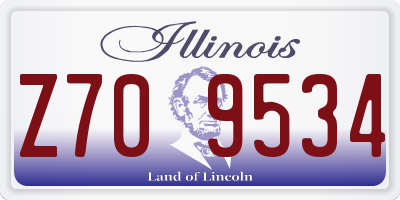 IL license plate Z709534