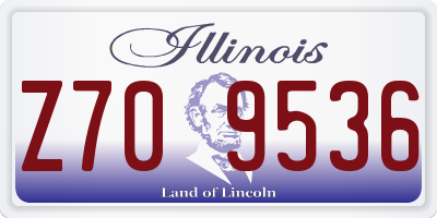 IL license plate Z709536