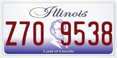 IL license plate Z709538