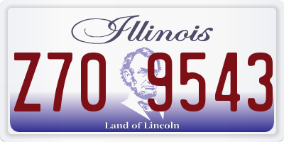 IL license plate Z709543