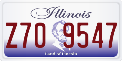IL license plate Z709547