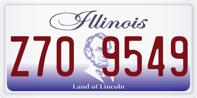 IL license plate Z709549