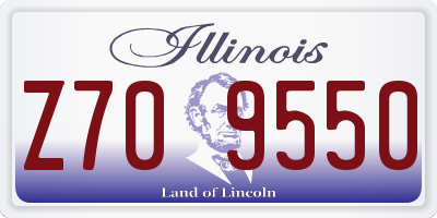 IL license plate Z709550
