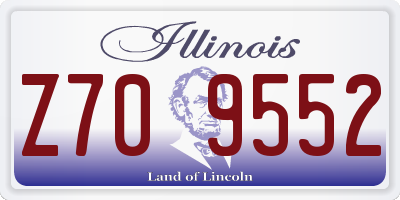 IL license plate Z709552
