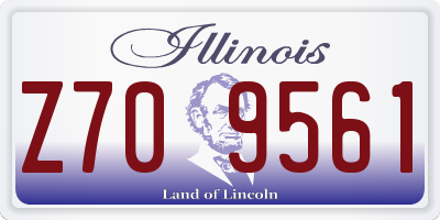 IL license plate Z709561