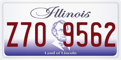 IL license plate Z709562