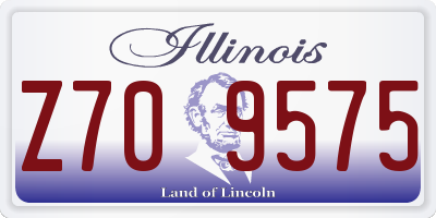 IL license plate Z709575