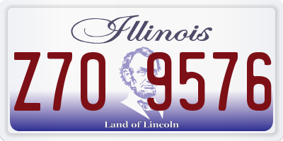 IL license plate Z709576