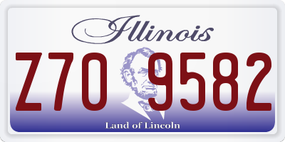 IL license plate Z709582