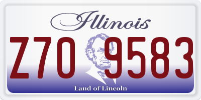 IL license plate Z709583