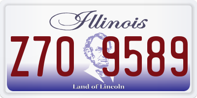 IL license plate Z709589