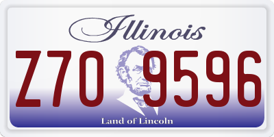 IL license plate Z709596