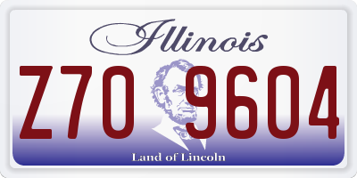 IL license plate Z709604
