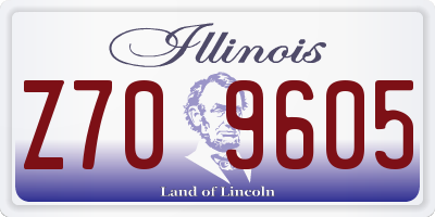 IL license plate Z709605