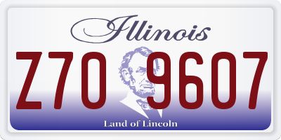 IL license plate Z709607