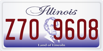 IL license plate Z709608