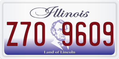 IL license plate Z709609