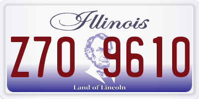 IL license plate Z709610