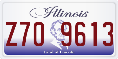 IL license plate Z709613