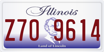 IL license plate Z709614