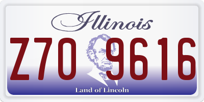 IL license plate Z709616