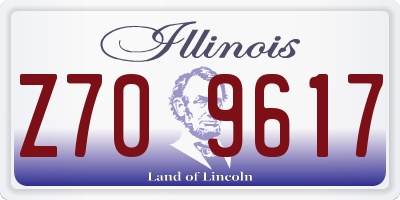 IL license plate Z709617