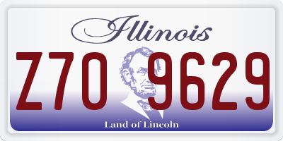 IL license plate Z709629