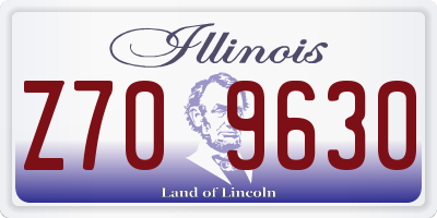 IL license plate Z709630
