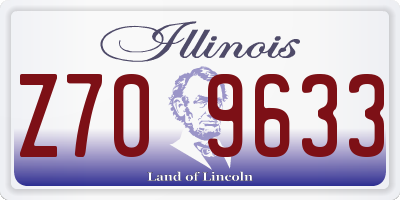 IL license plate Z709633