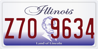 IL license plate Z709634