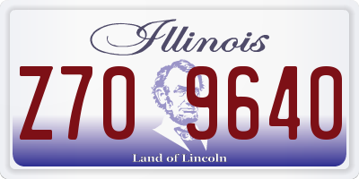 IL license plate Z709640
