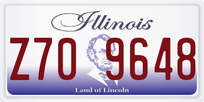 IL license plate Z709648