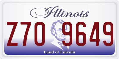 IL license plate Z709649
