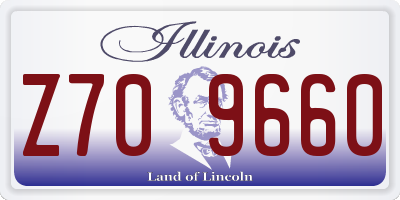 IL license plate Z709660