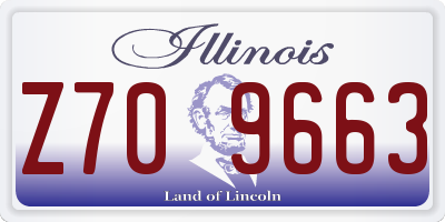 IL license plate Z709663