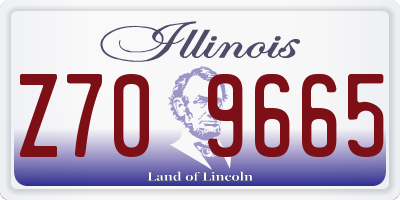IL license plate Z709665